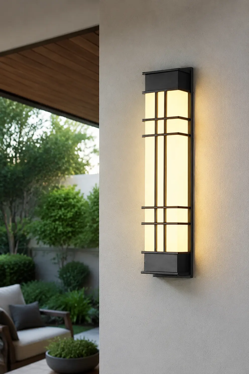 Retro Rectangular Waterproof LED Black Traditional Outdoor Wall Lamp - Lumpaz