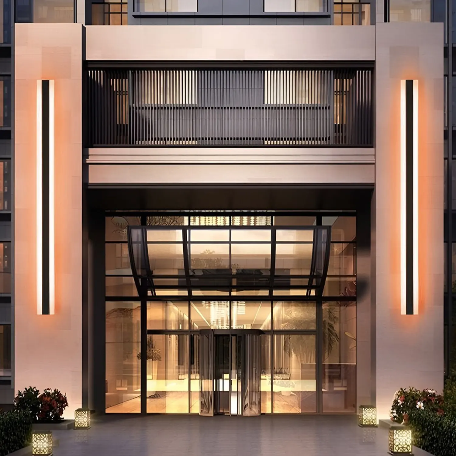 Long Strip Waterproof LED RGB Multi Color Modern Outdoor Sconces - Lumpaz