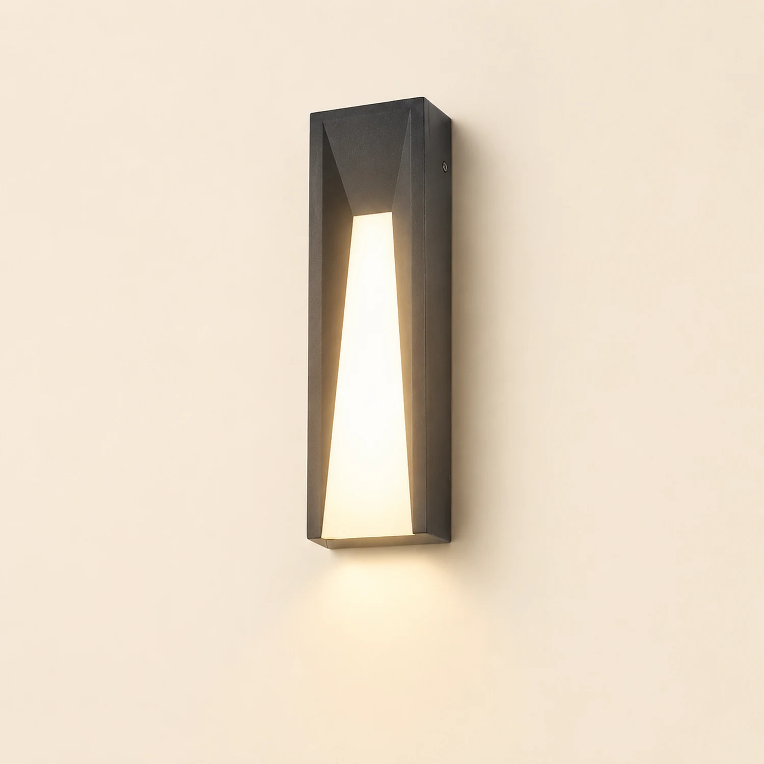 Arched Trapezoid Waterproof Black LED Modern Outdoor Wall Lights Wall Lamp - Lumpaz