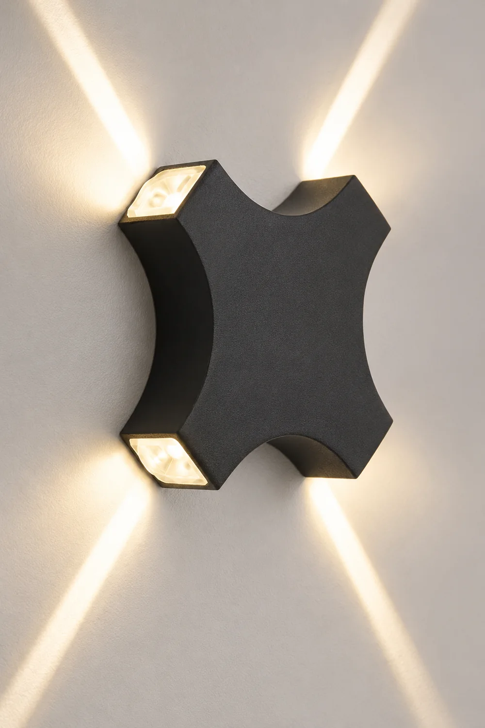 Creative Starlight Decorative LED Waterproof Black Modern Wall Lamp - Lumpaz