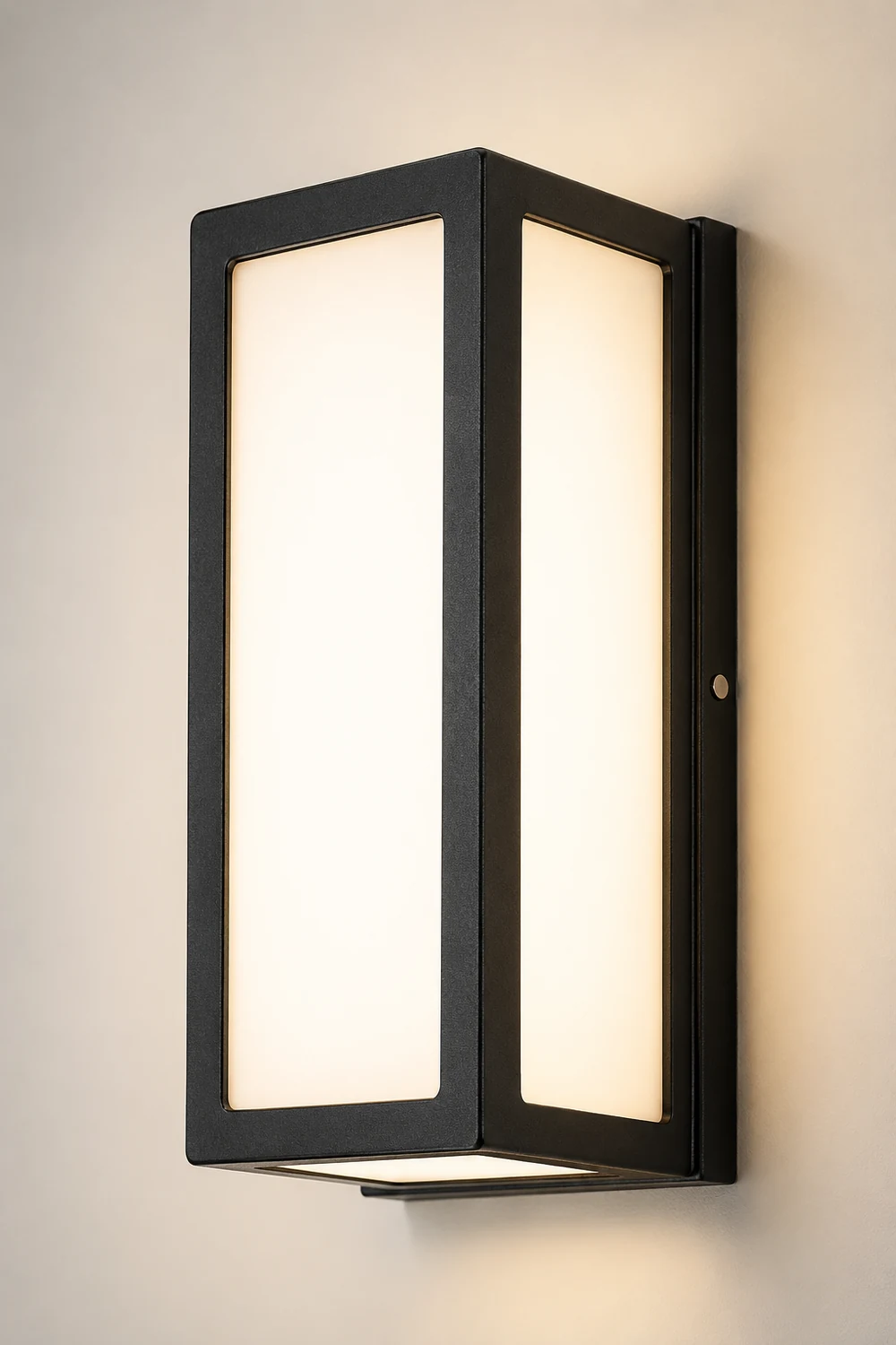 Rectangular Minimalist LED Waterproof Black Modern Outdoor Wall Lights - Lumpaz
