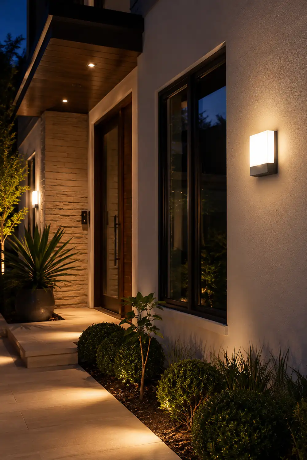 Square Waterproof LED Black Modern Outdoor Wall Lights Porch Lights - Lumpaz