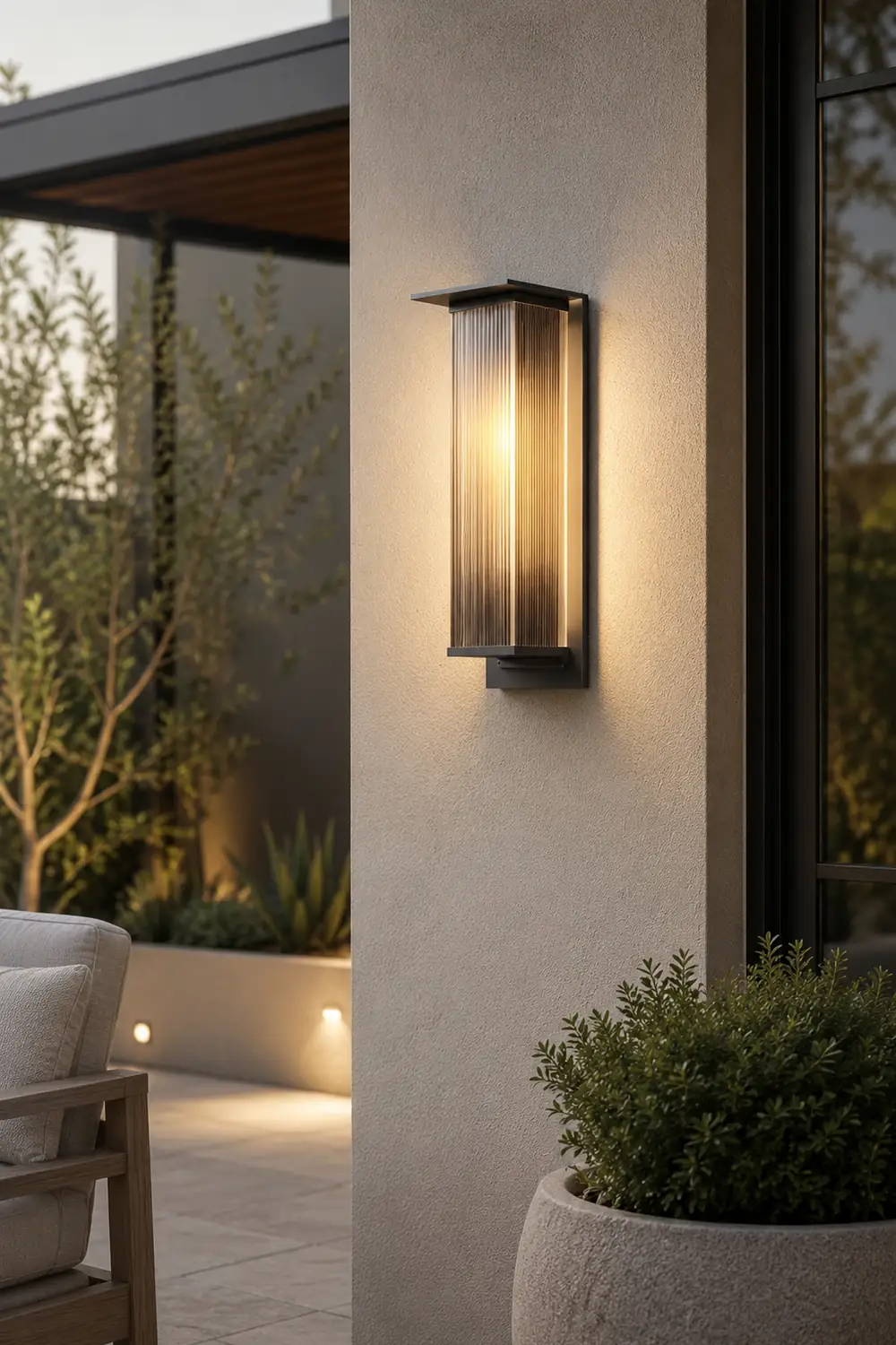 Rectangular Waterproof LED 3w Modern Outdoor Solar Wall Sconces Lighting - Lumpaz