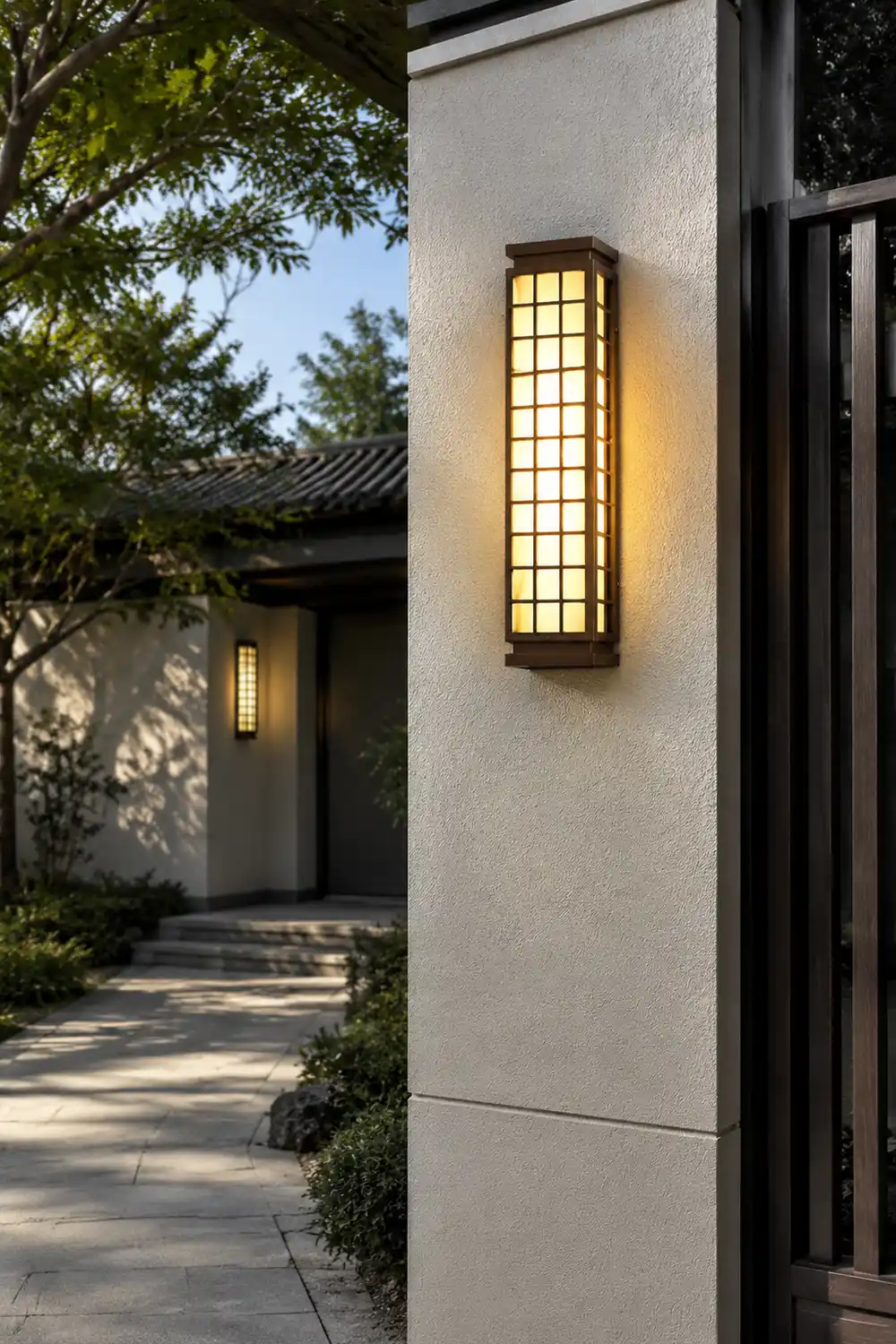 Classic Rectangular T5 Waterproof Vintage Outdoor Wall Lights Fixture - Lumpaz