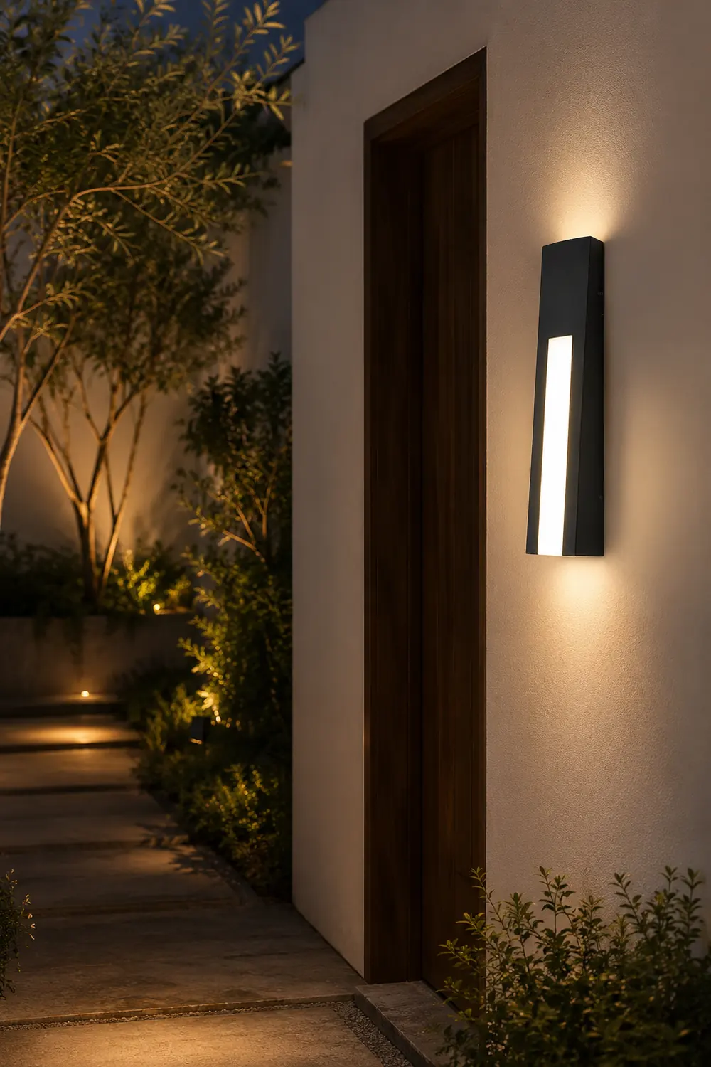 Minimalist LED Waterproof Black Modern Outdoor Wall Lamp Exterior Lights - Lumpaz
