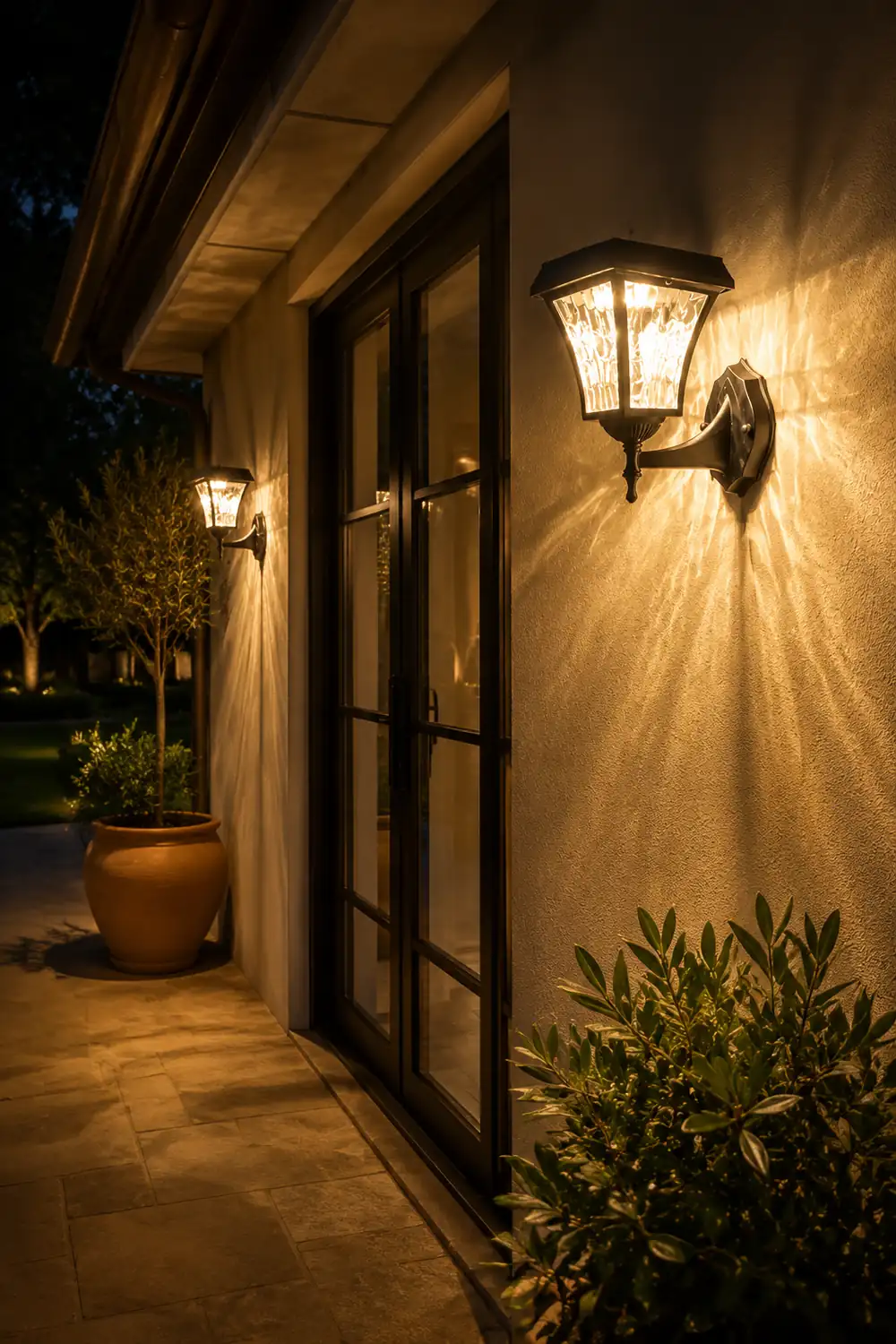 Waterproof LED Smart Touch Switch Modern Outdoor Plug in Wall Sconce Lighting - Lumpaz