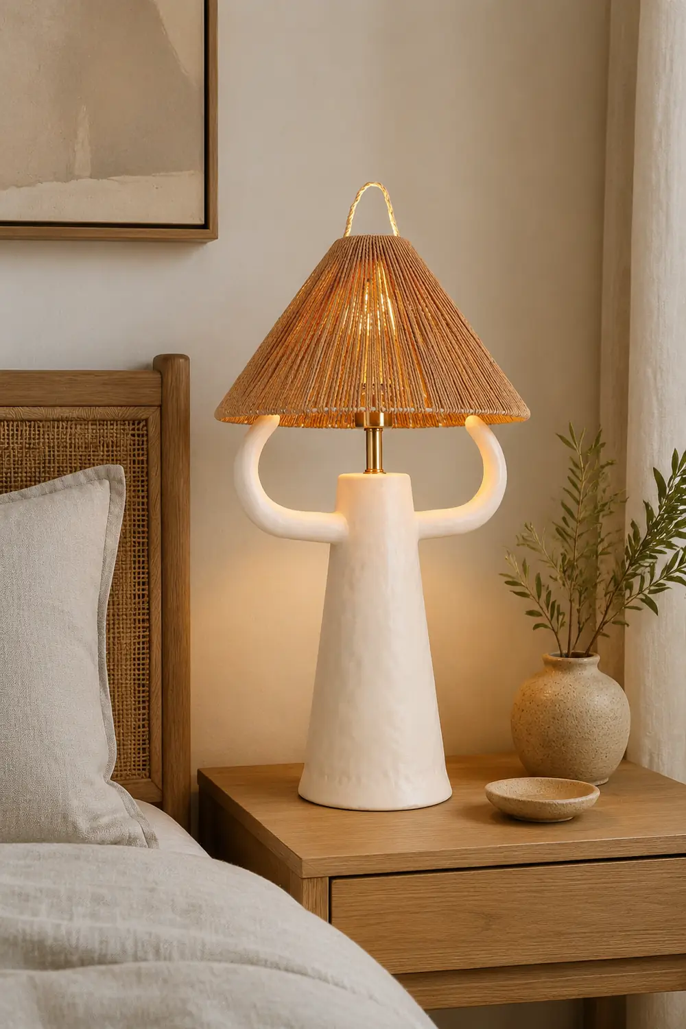 Horns Ceramic Table Lamp - Lumpaz