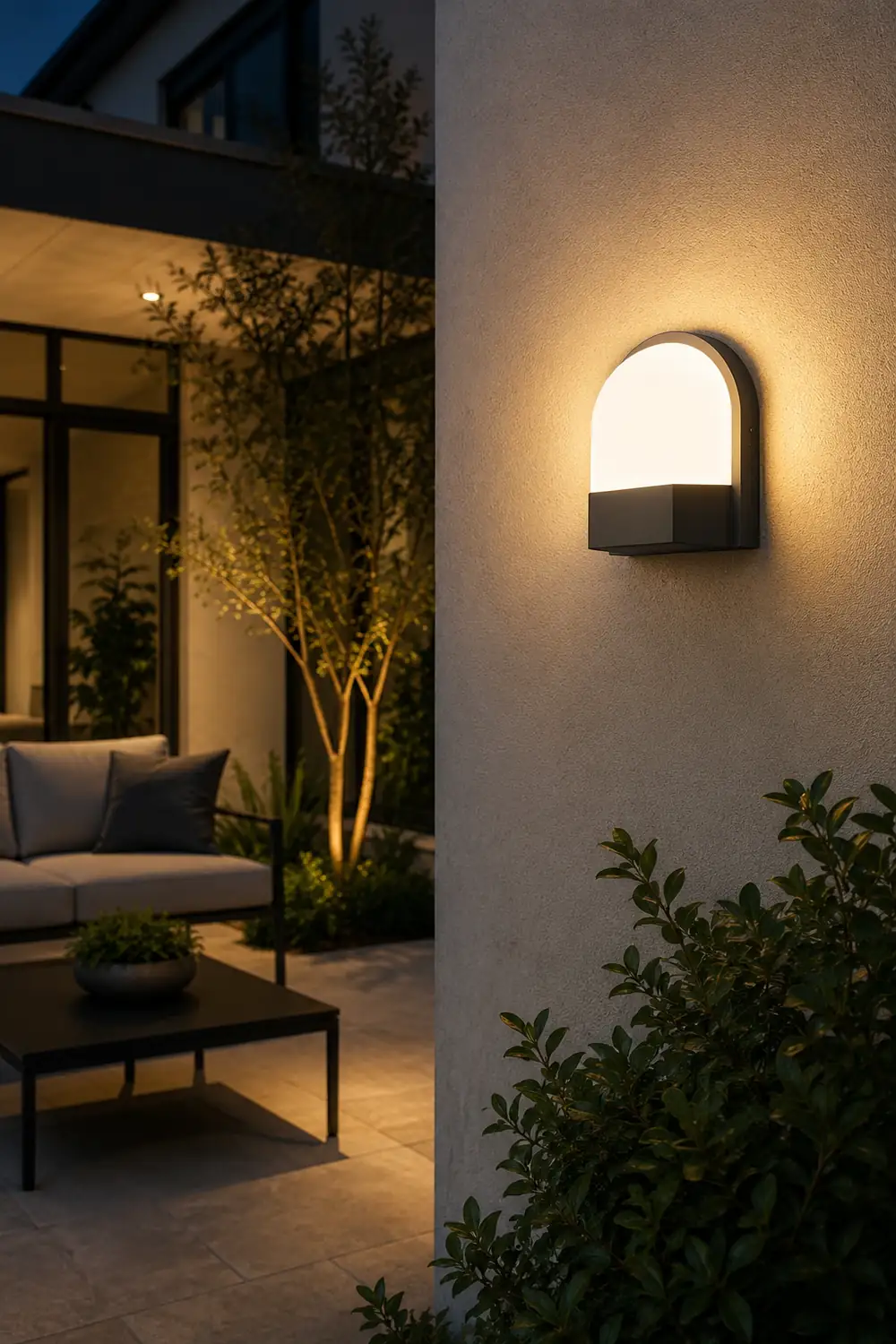 Minimalist Waterproof LED Dark Gray Modern Outdoor Wall Lamp Exterior Lights - Lumpaz