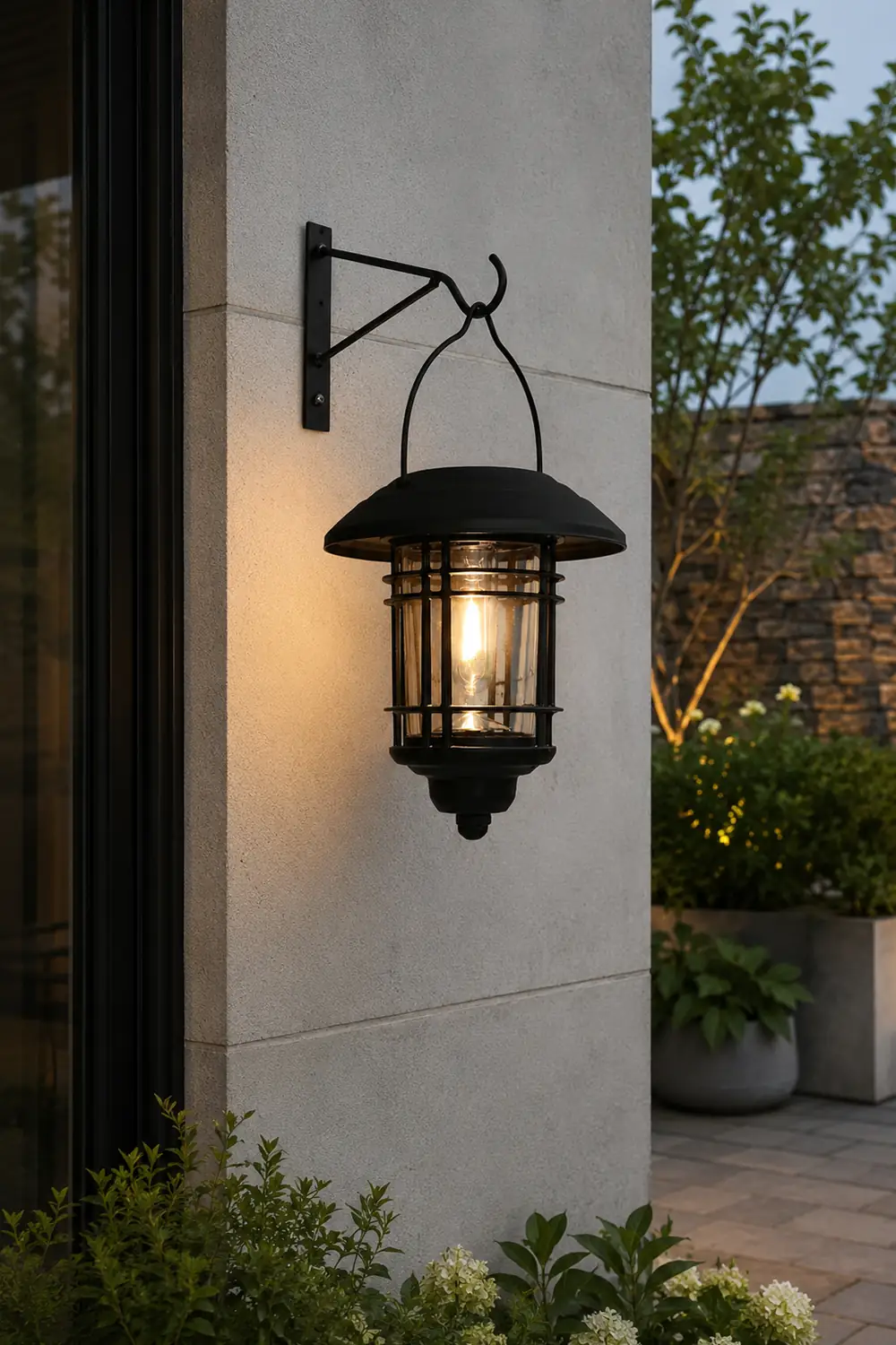Industrial Style Solar Outdoor Wall Lights Wall Sconce Lighting LED Wall Lamp - Lumpaz