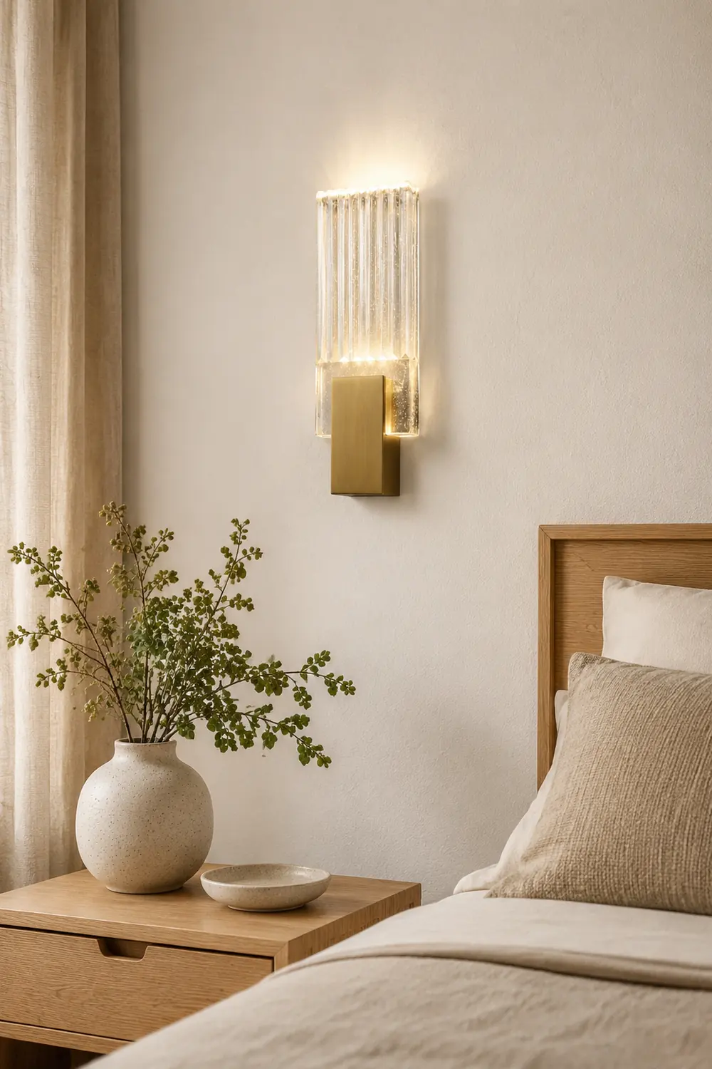 Pleated Crystal Wall Lamp - Lumpaz