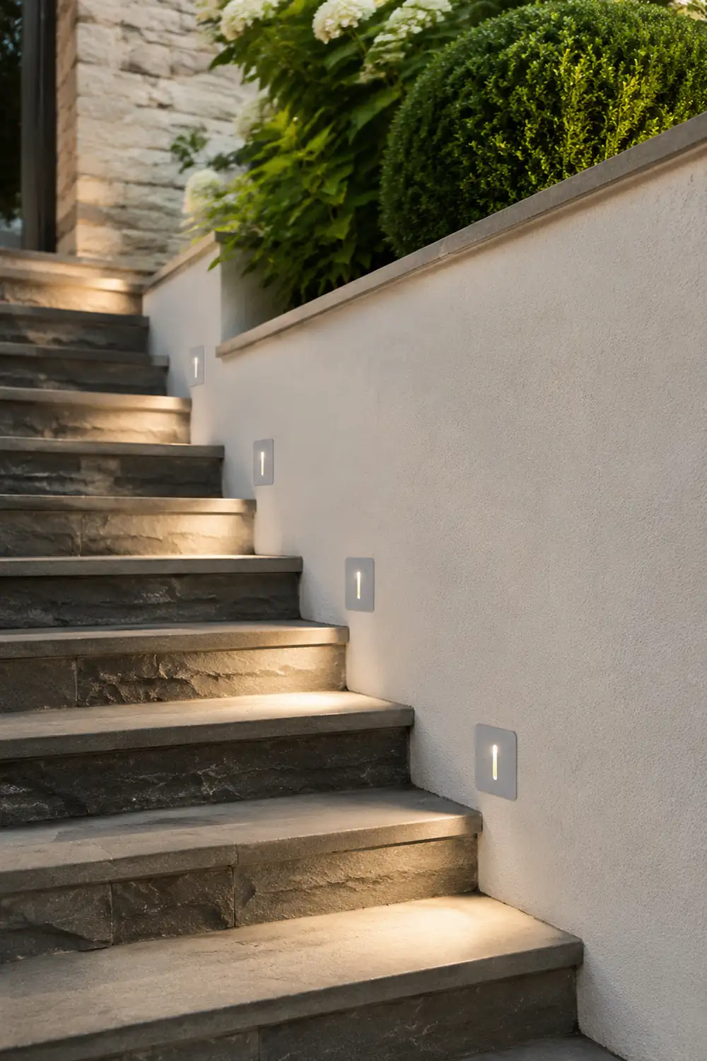 Round Square LED Modern Waterproof Outdoor Step Lights Stairway Sconces - Lumpaz