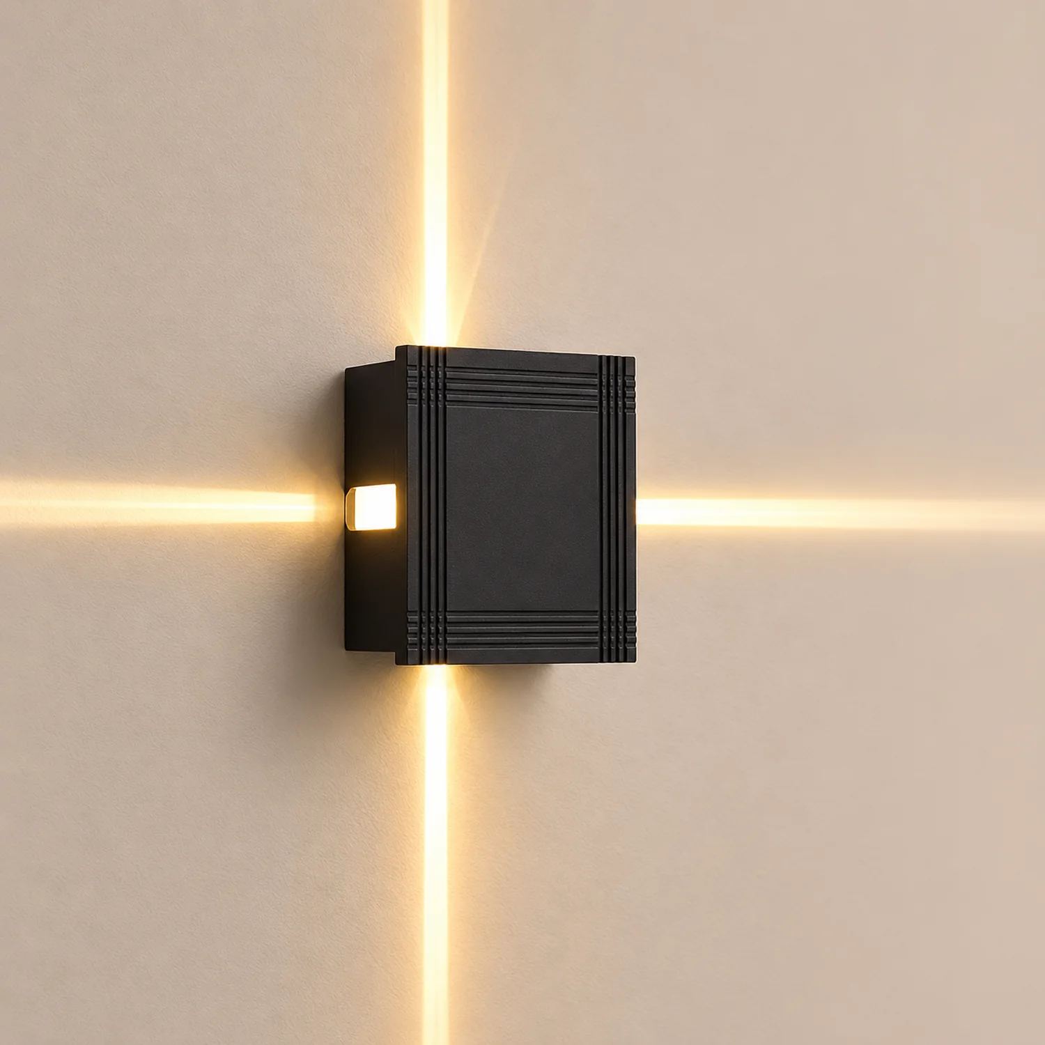 Round Square LED 12W Cross Star Lights Waterproof Modern Wall Lamp - Lumpaz