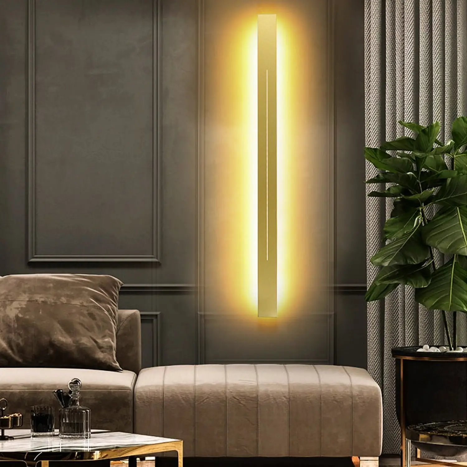Long Strip Three Step Dimming LED Modern Wall Lights Sconces Lighting - Lumpaz