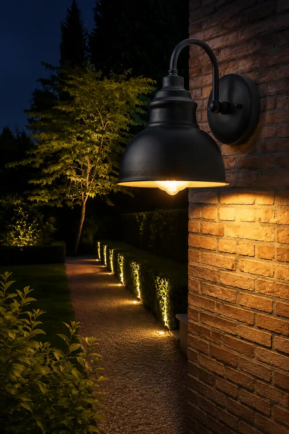 Retro Outdoor Waterproof Balcony Exterior Wall Light Gate Light with Light Sense - Lumpaz