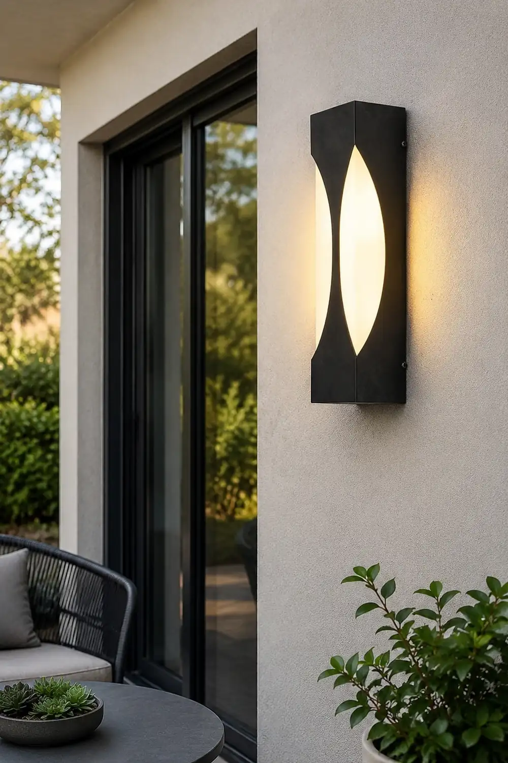 Creative Rectangular Waterproof LED Black Modern Outdoor Wall Sconce Lighting - Lumpaz