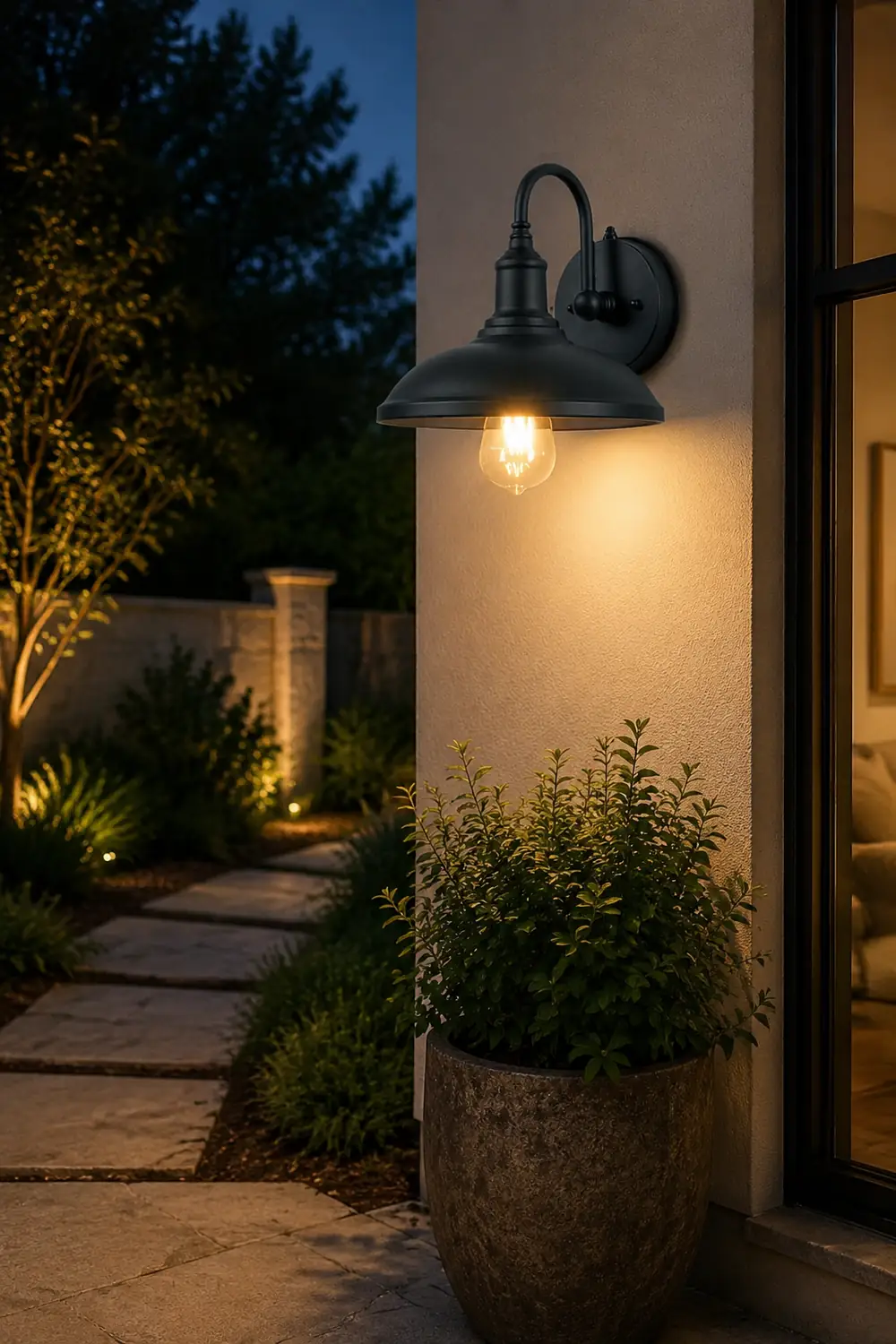 Retro Outdoor Waterproof Induction LED Wall Sconces Balcony Stair Garden Light - Lumpaz