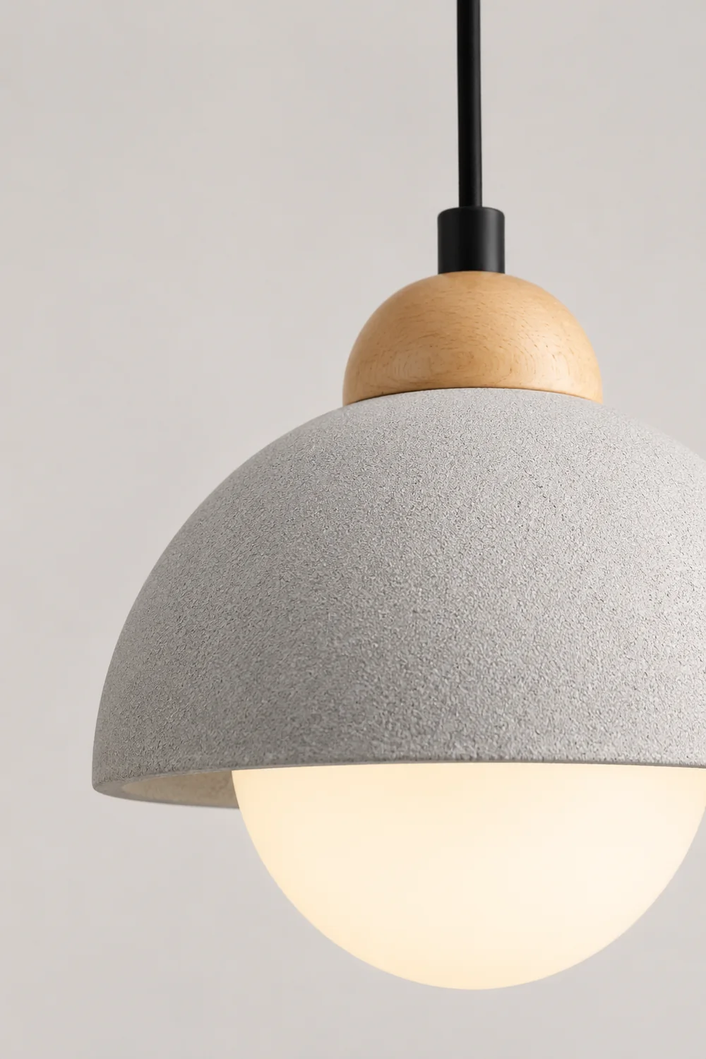 Ozawa Minimalism LED Modern Pendant Light Cement White Bedroom/Bedside/Kitchen Island/Living Room - Lumpaz