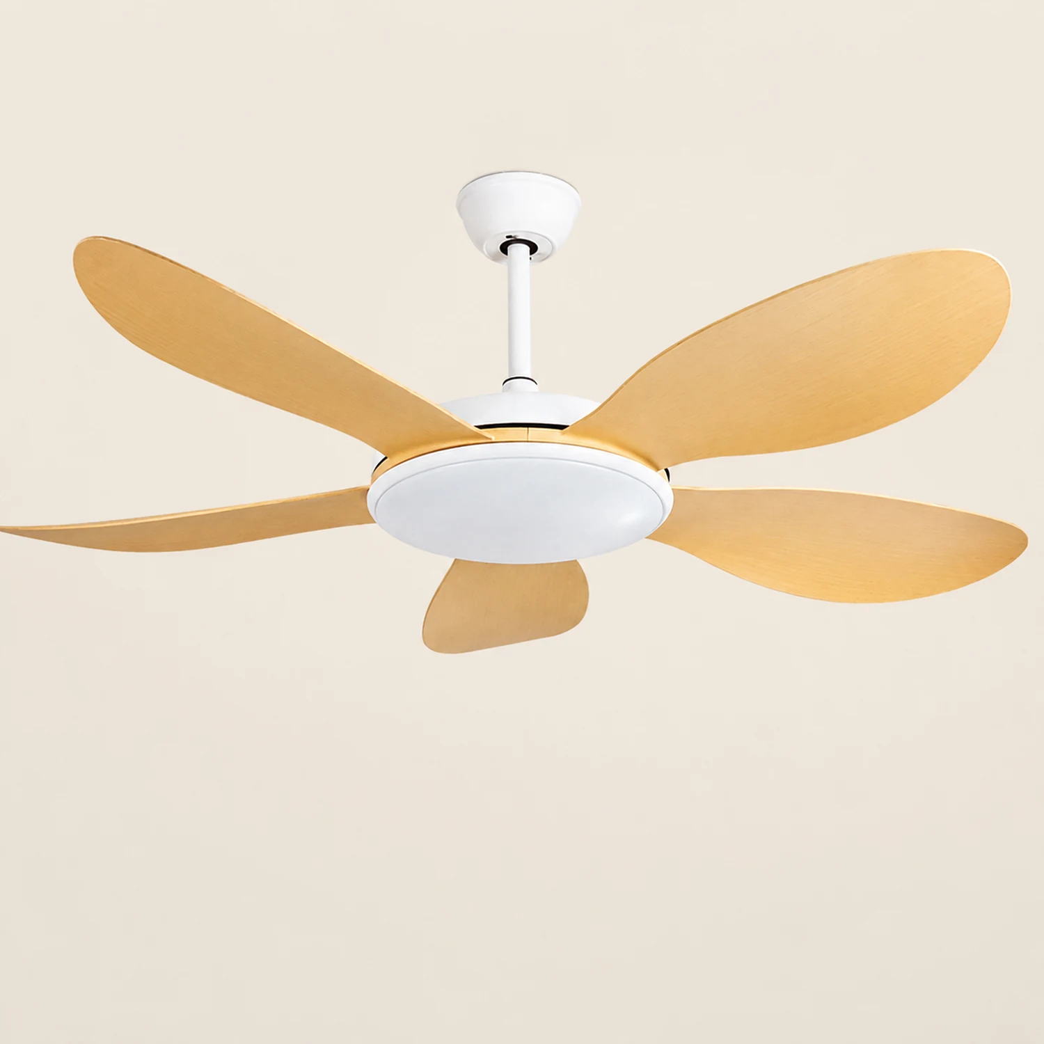 Ozawa 5-Blade Modern Wood DC Ceiling Fan with Light, 47.2''/51.2'' - Lumpaz