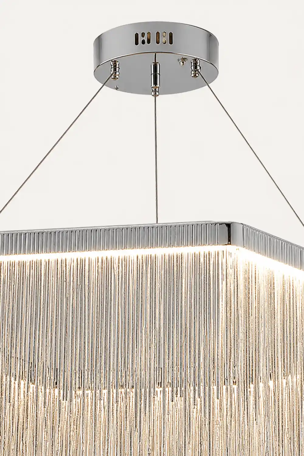 Colon Pendant Light Tassel Luxury, Chain Metal, Gold/Silver, Living Room - Lumpaz