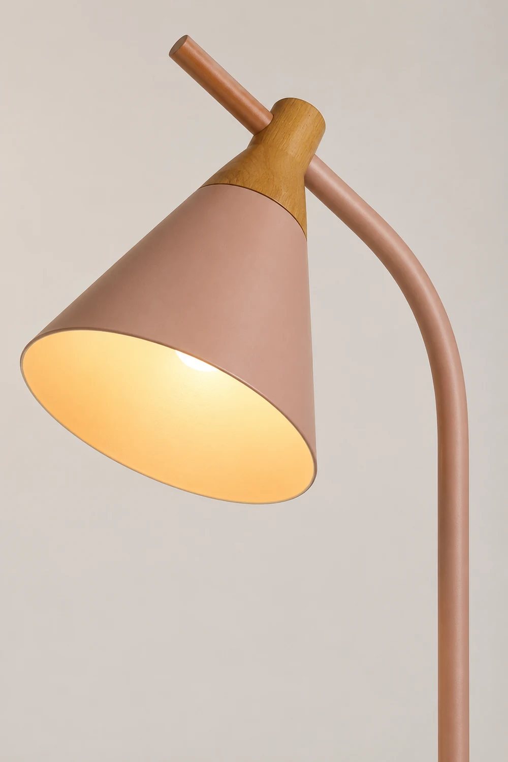 Morandi Floor Lamp, Bedroom & Living Room, Gray & Pink & Yellow, Metal - Lumpaz