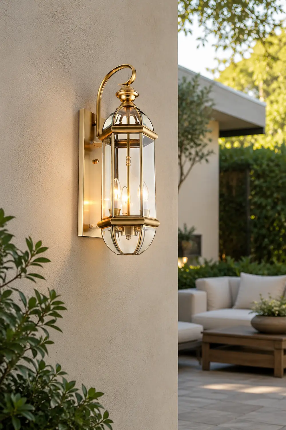 Retro Creative Copper Glass European Style Outdoor Wall Lights Exterior Lamp - Lumpaz