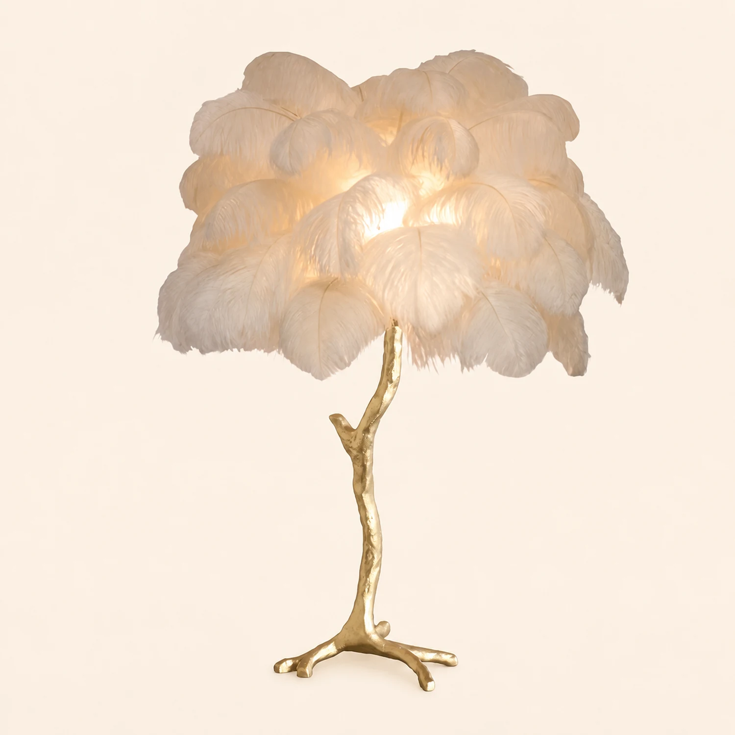 O'Moore Nordic Luxury Unique Ostrich Feather Floor Lamp/Table Lamp - Lumpaz