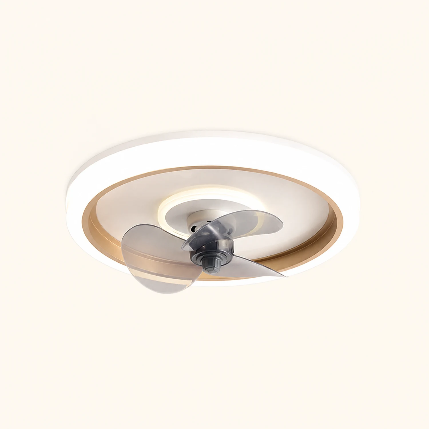 Edge 2-Light Ring Ceiling Fan with Light, 4 Color, DIA 20" - Lumpaz