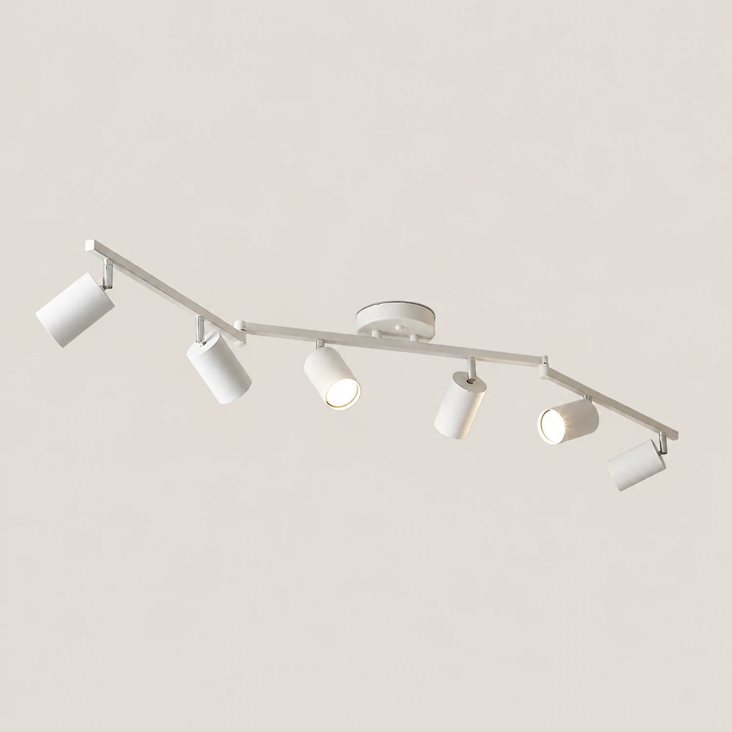 Freja Cylindrical Modern LED Semi Flush Mount Spotlight, Black/White - Lumpaz