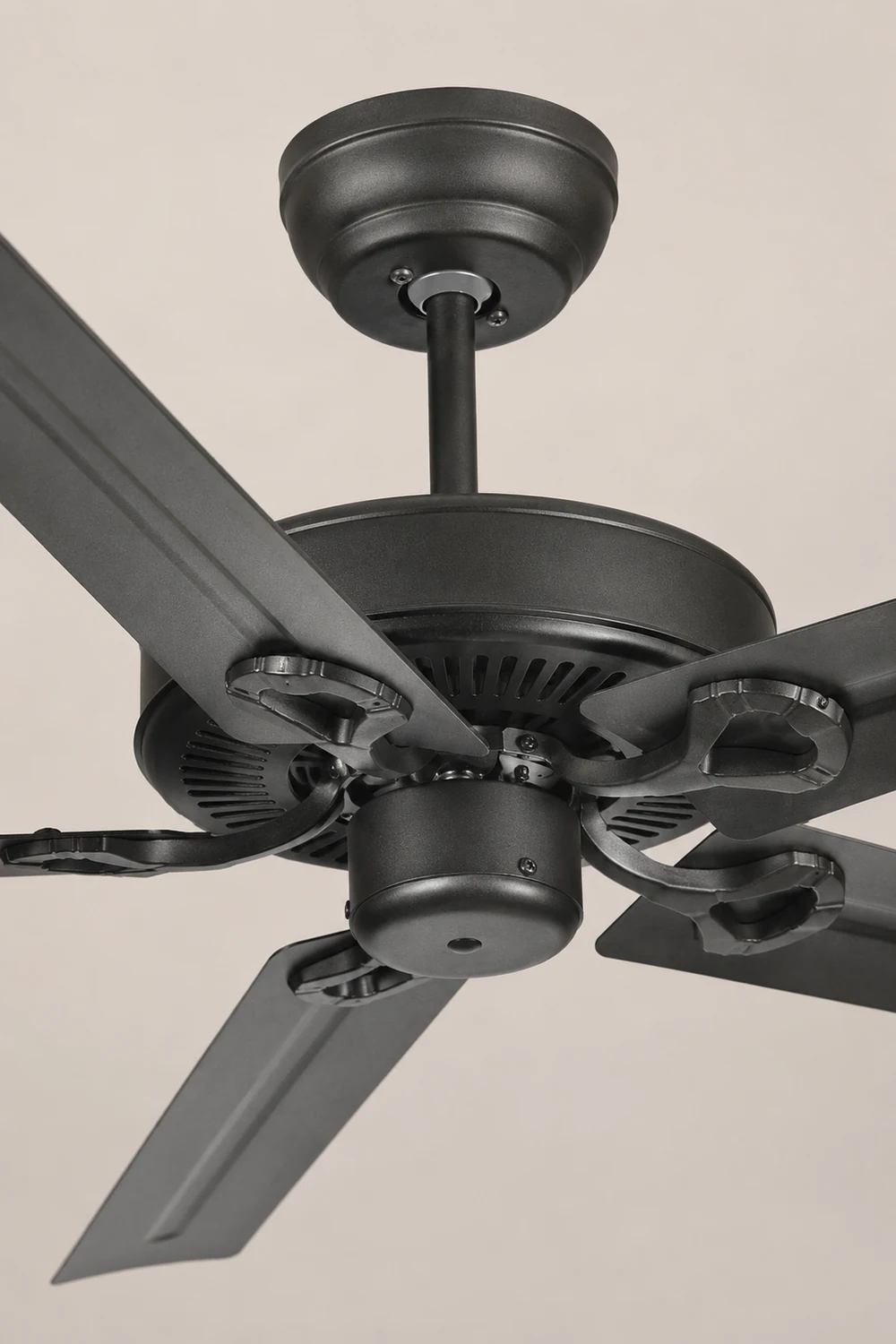 Alessio 5-Blade Industrial  DC Ceiling Fan, Black, Summer, 51'' - Lumpaz