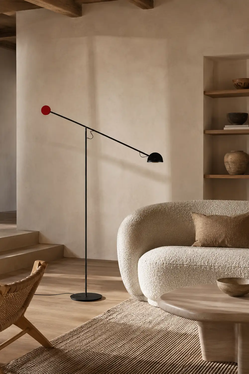 Avi Industrial Minimalist Linear Metal Floor Lamp, Black - Lumpaz