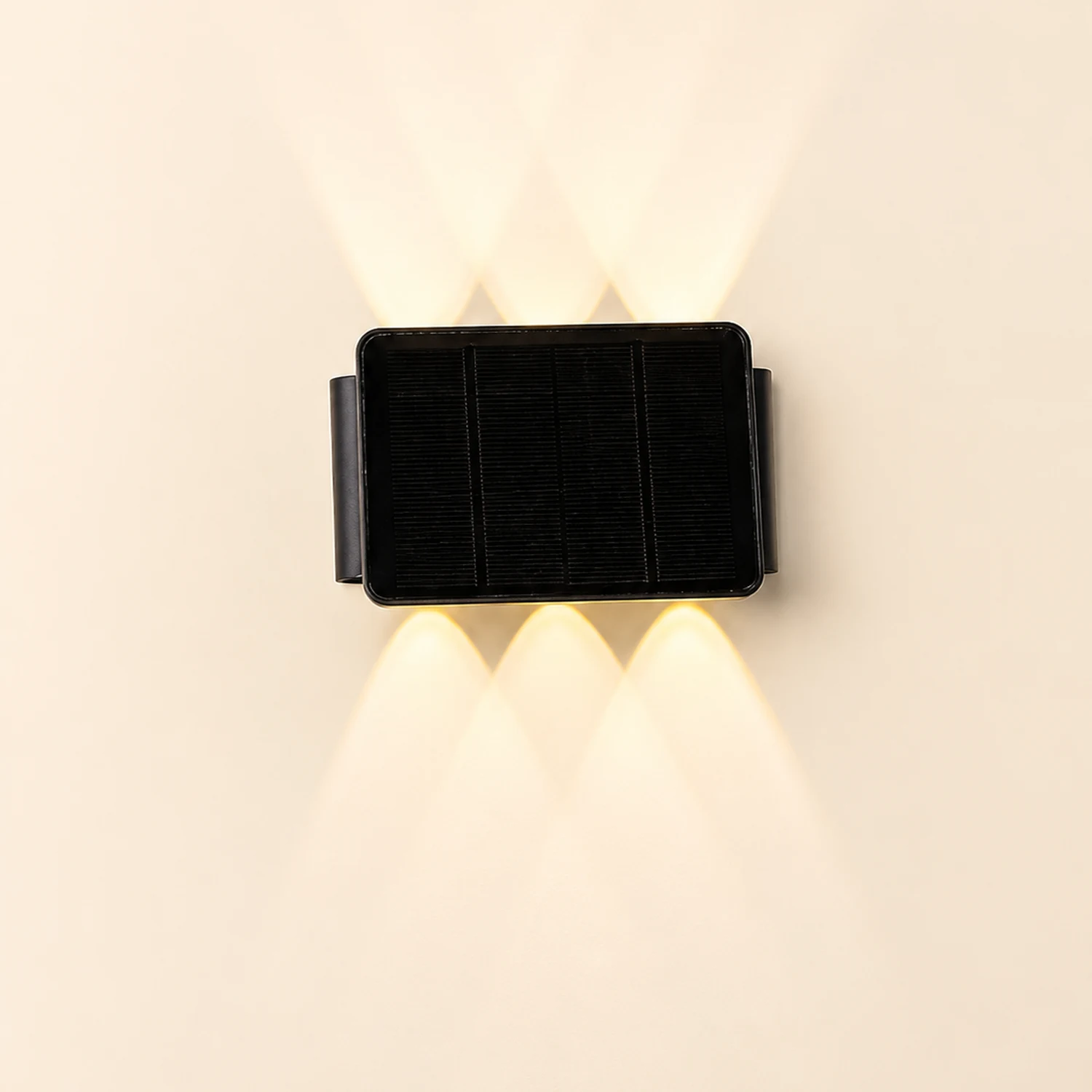 Up and Down Lighting LED Waterproof Black Modern Solar Wall Lights - Lumpaz
