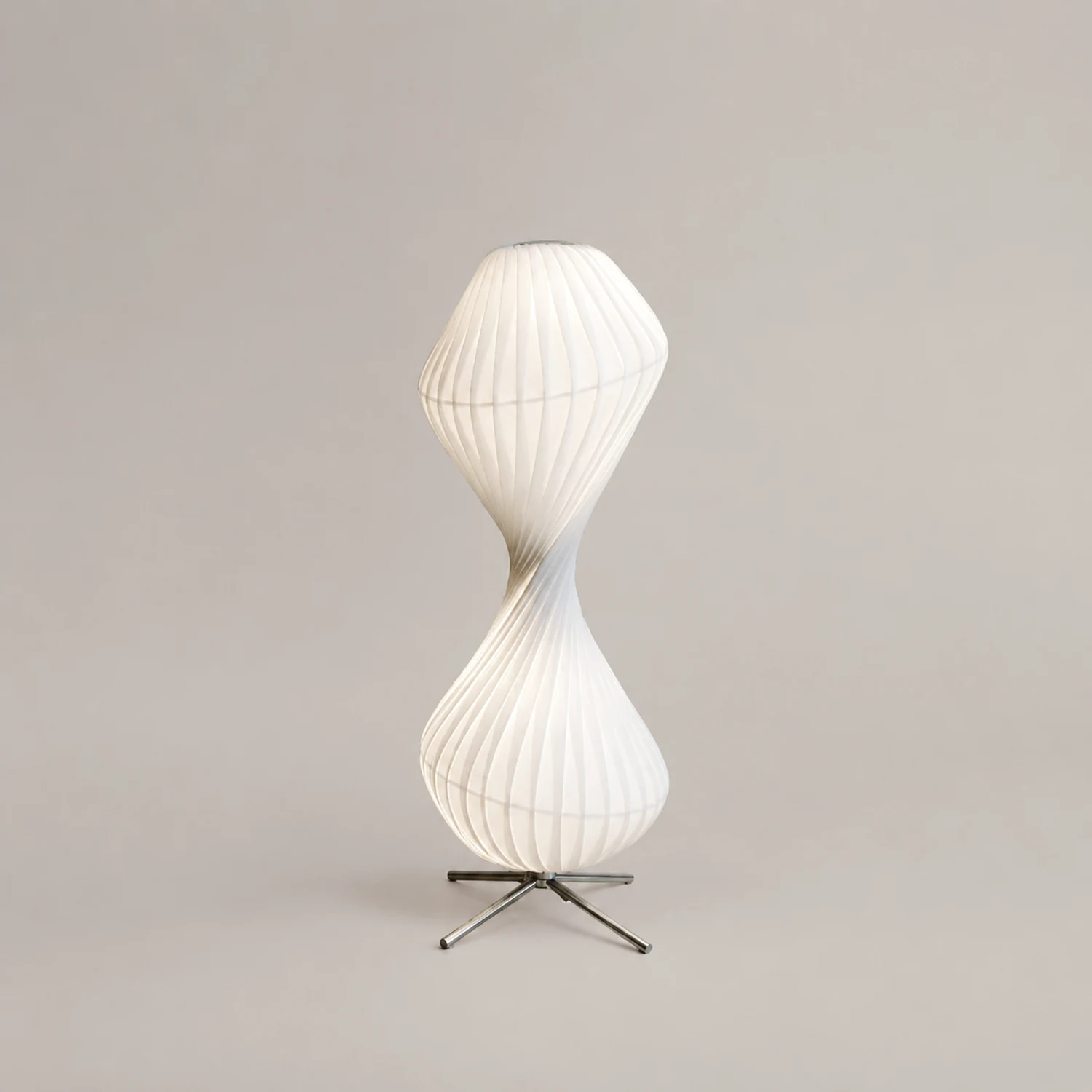 Renée Modern Pleated Fabric Metal Floor Lamp - Lumpaz