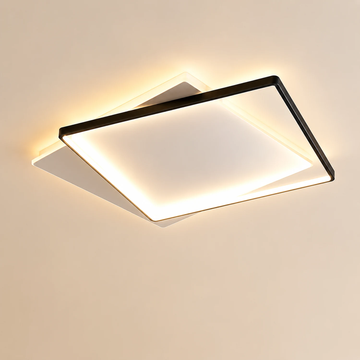 Quinn Modern Duo-Square Flush Mount Ceiling Light - Lumpaz