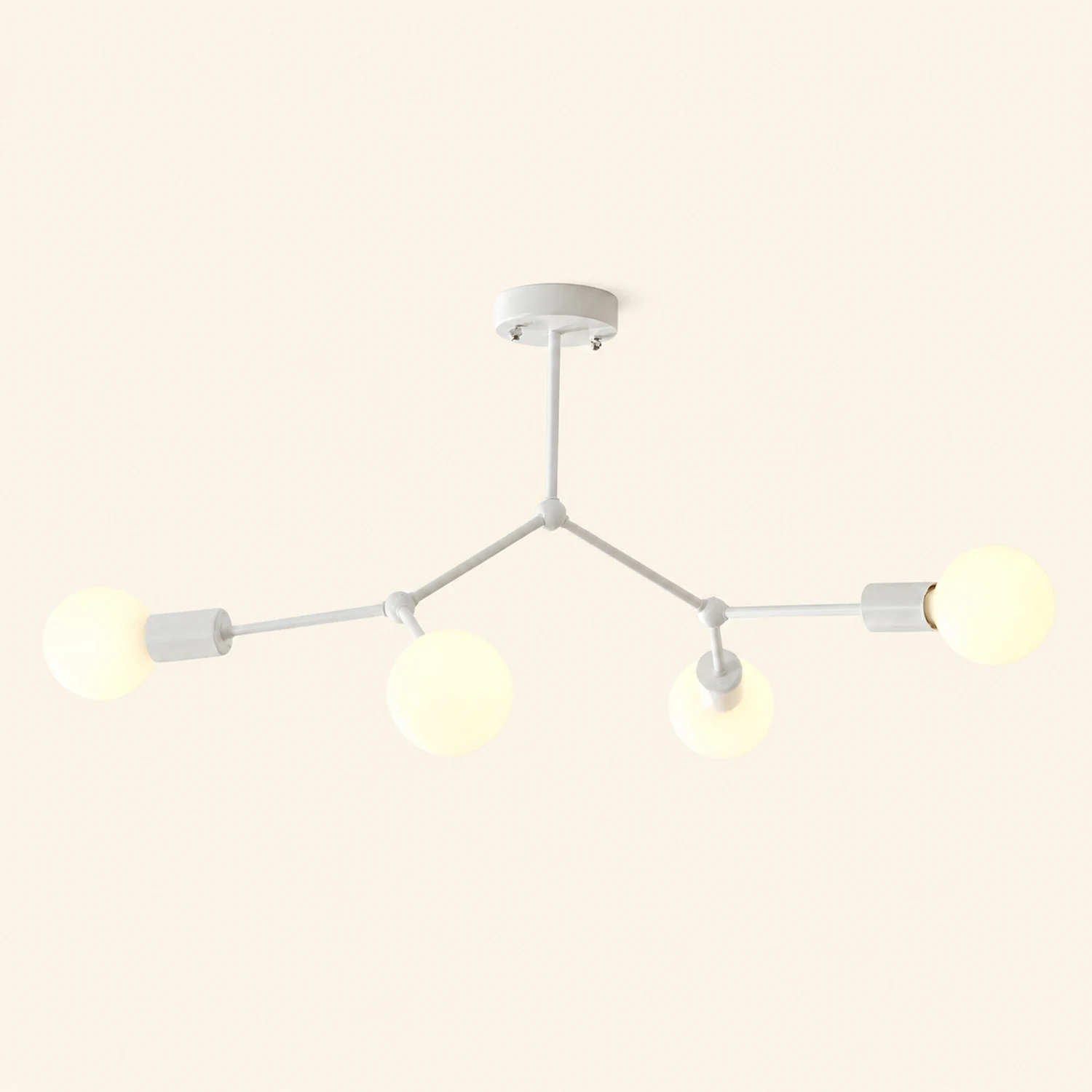 Valentina Industrial Bubbles Chandelier, Black/White/Gold - Lumpaz