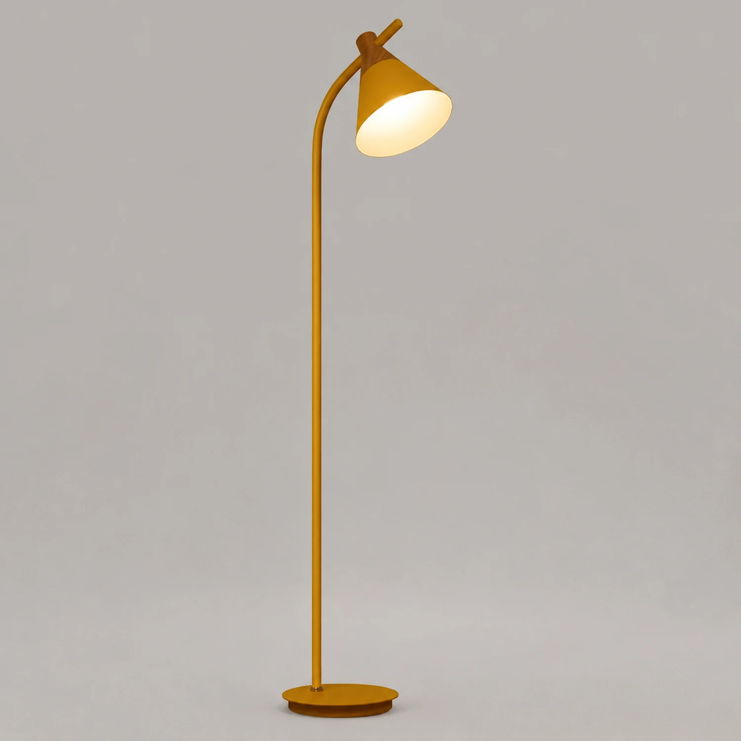 Morandi Floor Lamp, Bedroom & Living Room, Gray & Pink & Yellow, Metal - Lumpaz