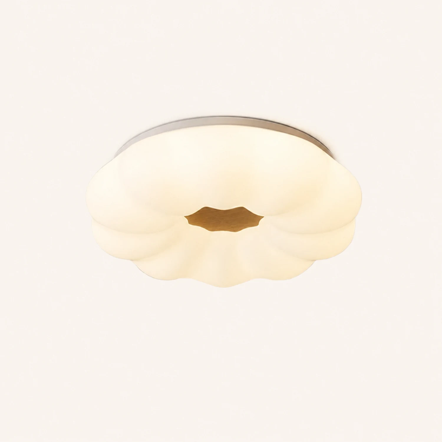 Ozawa Flush Mount Ceiling Light Dimmable, Wooden - Lumpaz