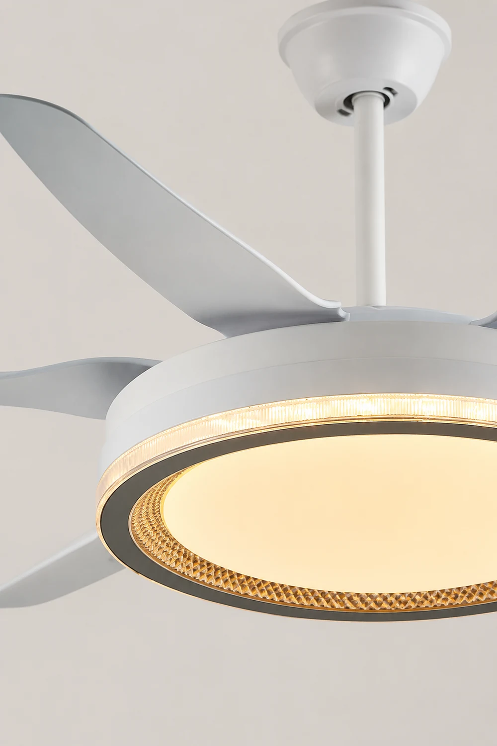 Haydn 6-Blade Modern Basic DC Ceiling Fan with Light, 51'' - Lumpaz