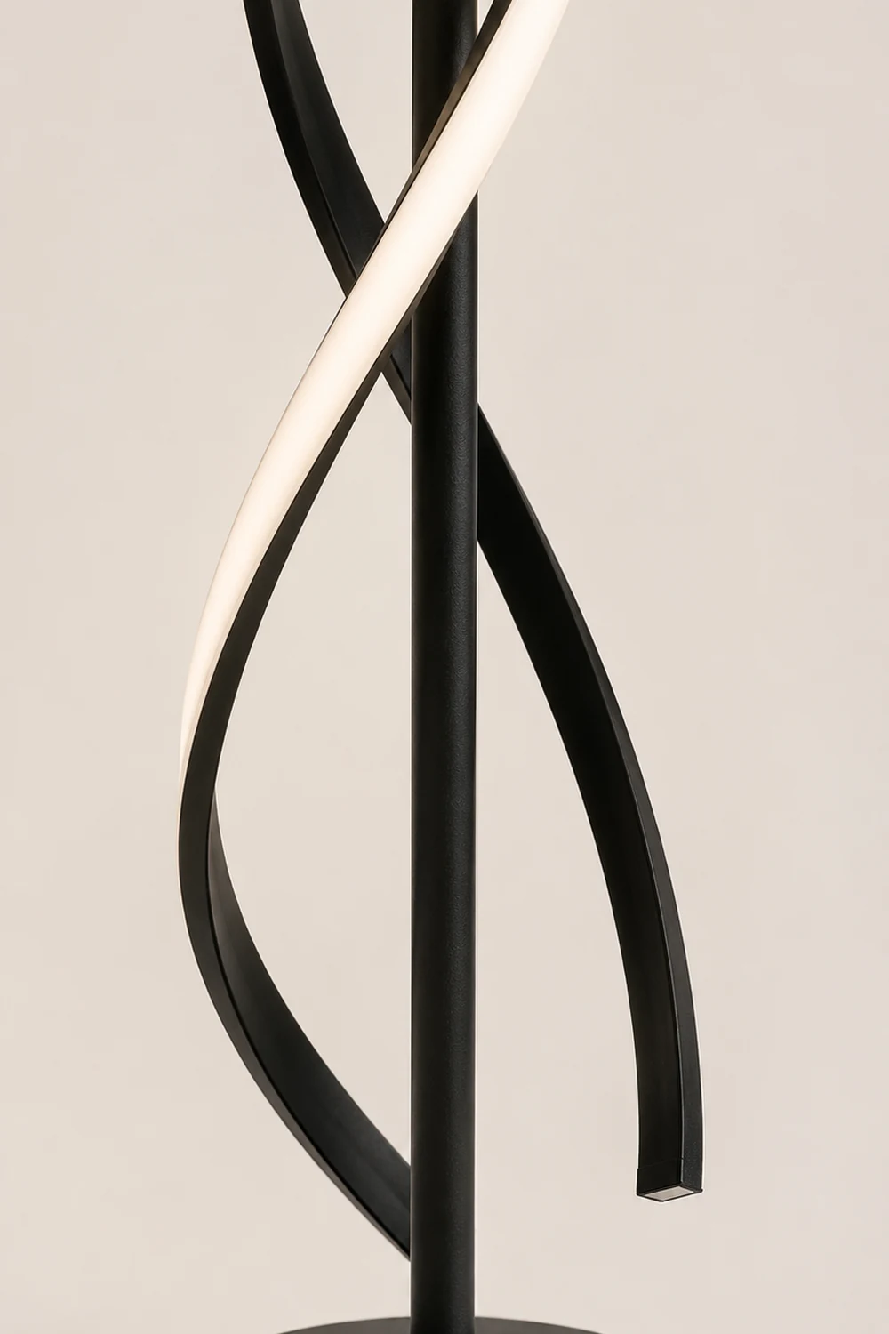 Postmodern Linear Acrylic Floor Lamp, Black/White - Lumpaz
