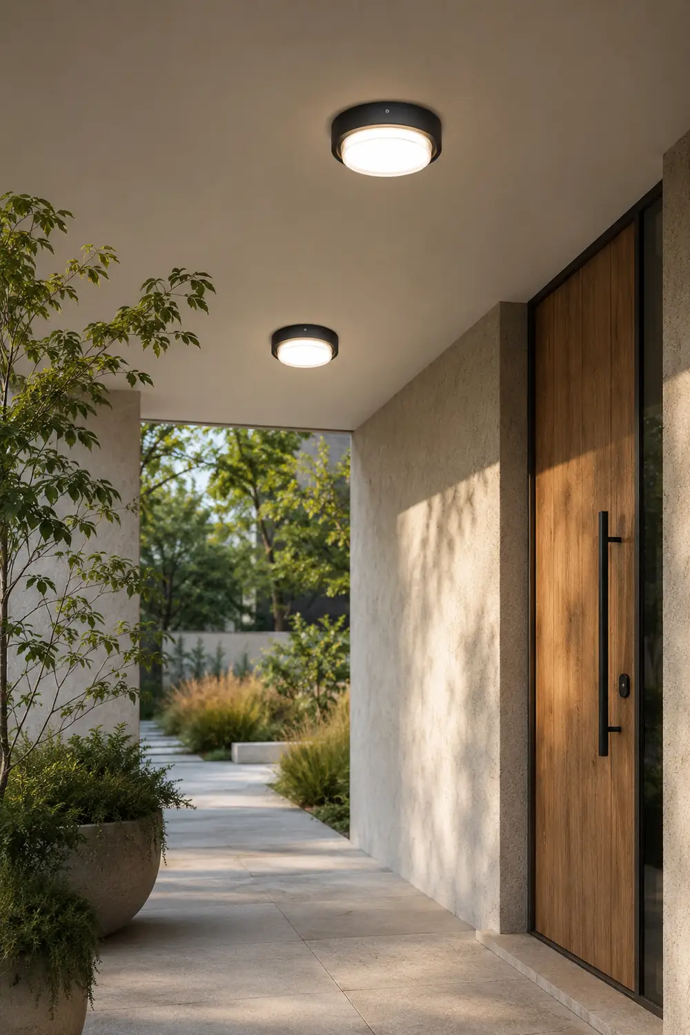 Orr Modern Flush Mount Ceiling Light, Metal/Acrylic, Square/Round, Black/Brown - Lumpaz