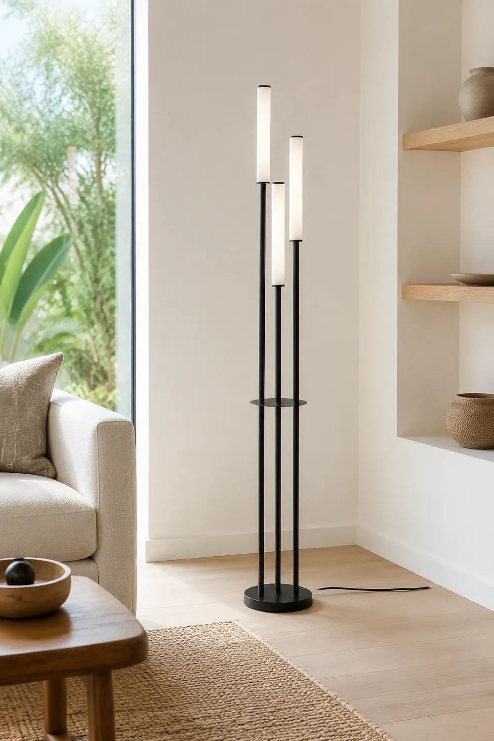 Eryn Modern 3 head Black Metal Arcylic Floor Lamp - Lumpaz