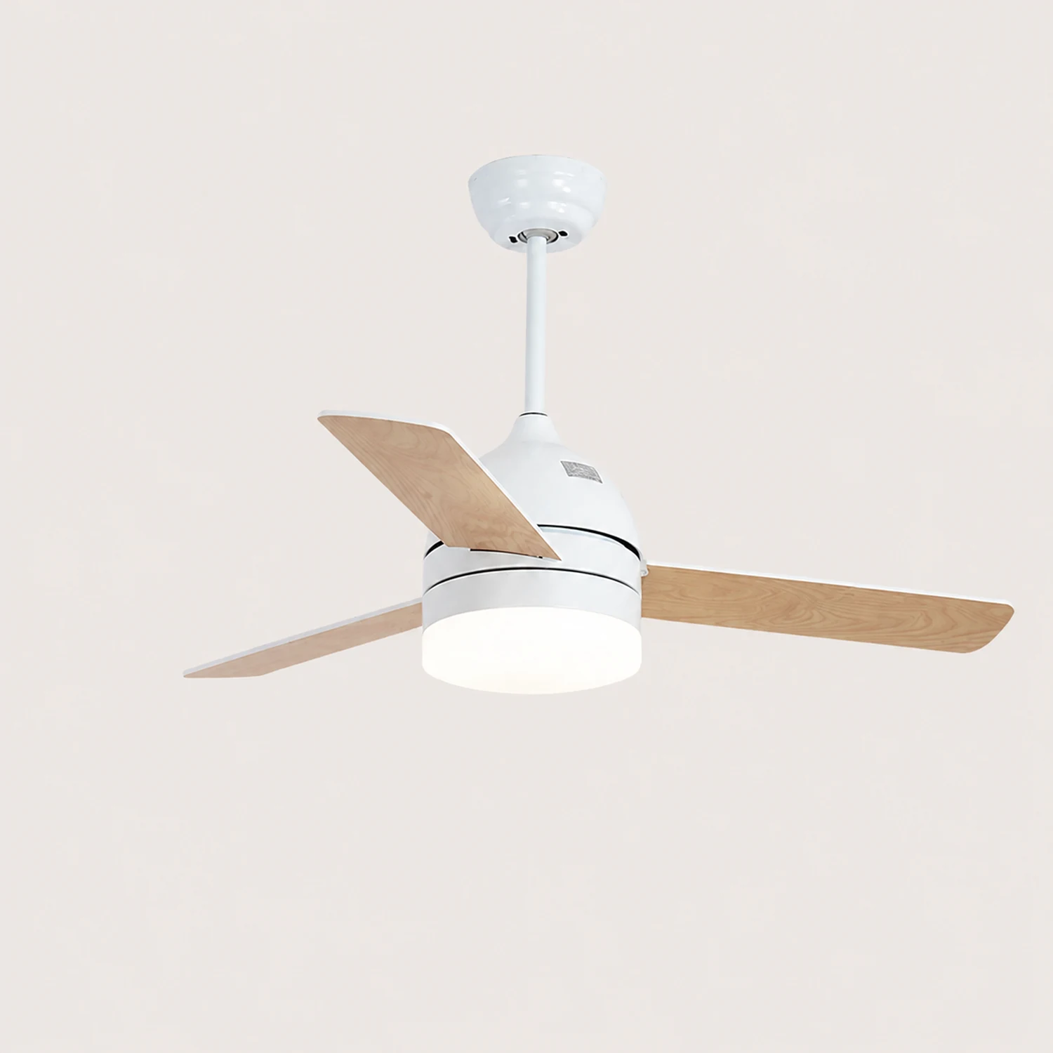 Haydn 3-Blade Modern, DC Ceiling Fan with Light, Black/White, Summer, 42'' - Lumpaz