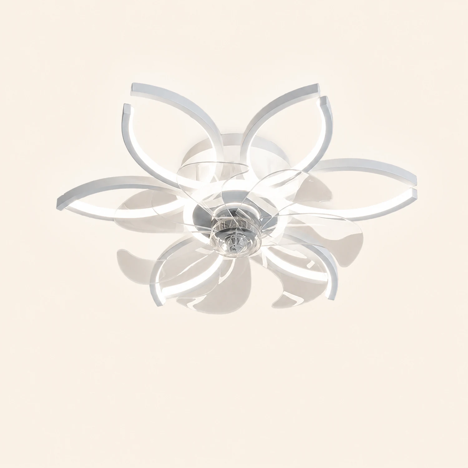 Lacey Ceiling Fan with Light, 4 Style, L 21" Living Room - Lumpaz