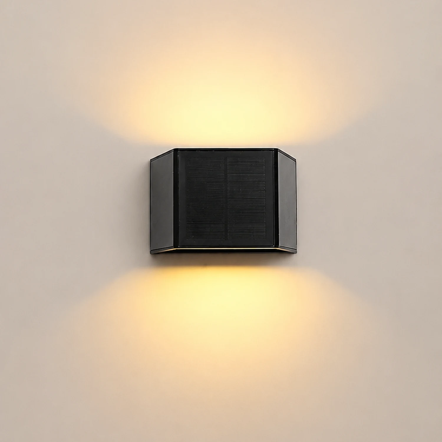 Up and Down Lighting LED Waterproof Black Modern Solar Wall Lights - Lumpaz
