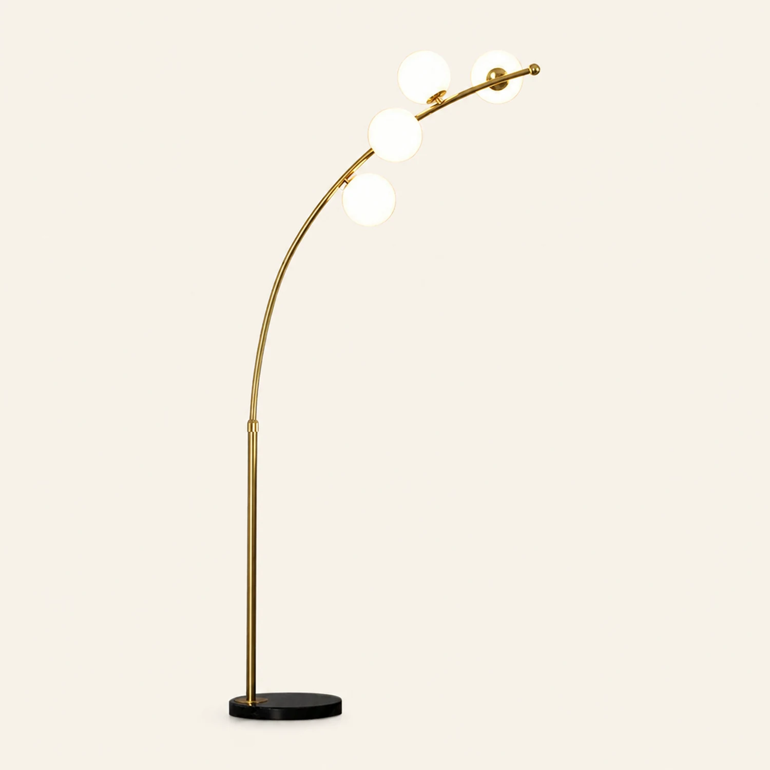 Valentina Modern Arc Multi Head Bubble Floor Lamp Black/Gold - Lumpaz