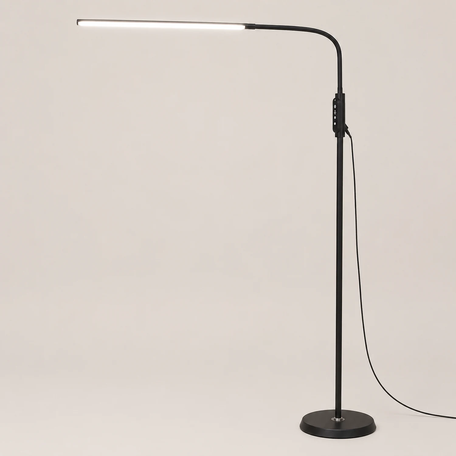 Eryn Floor Lamp Bendable/Adjustable Modern, Metal, Black, Reading - Lumpaz