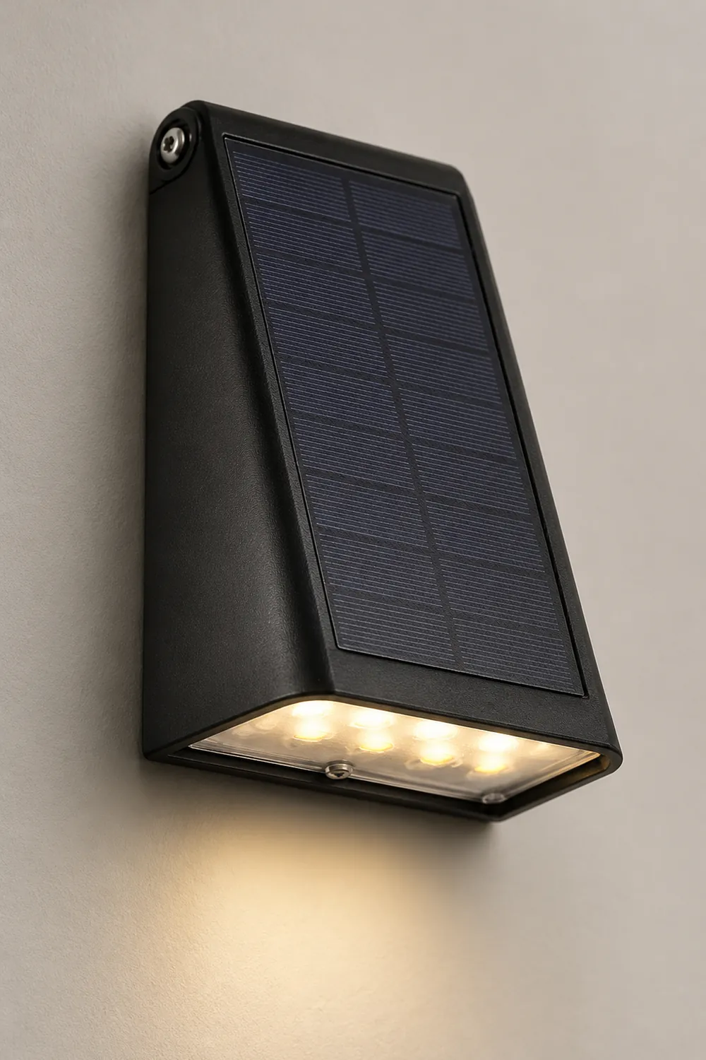 90° Adjustable Intelligent LED Waterproof Black Modern Solar Wall Lights - Lumpaz