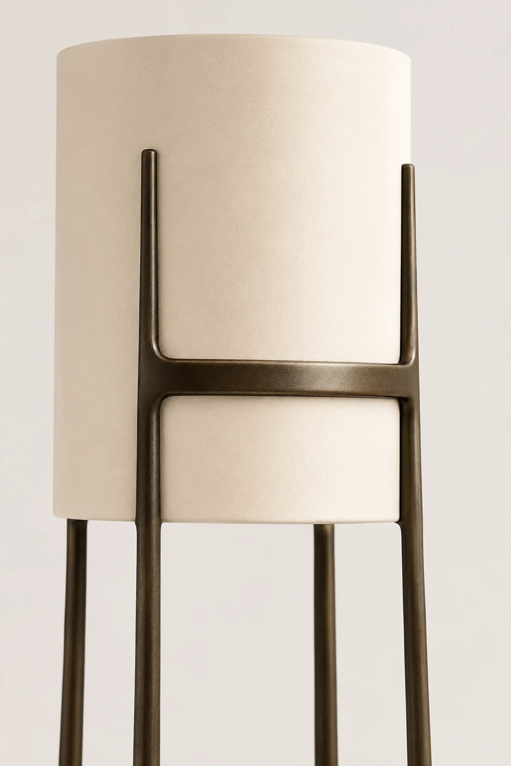 Eryn Modern Cylinder Metal Fabric Floor Lamp - Lumpaz