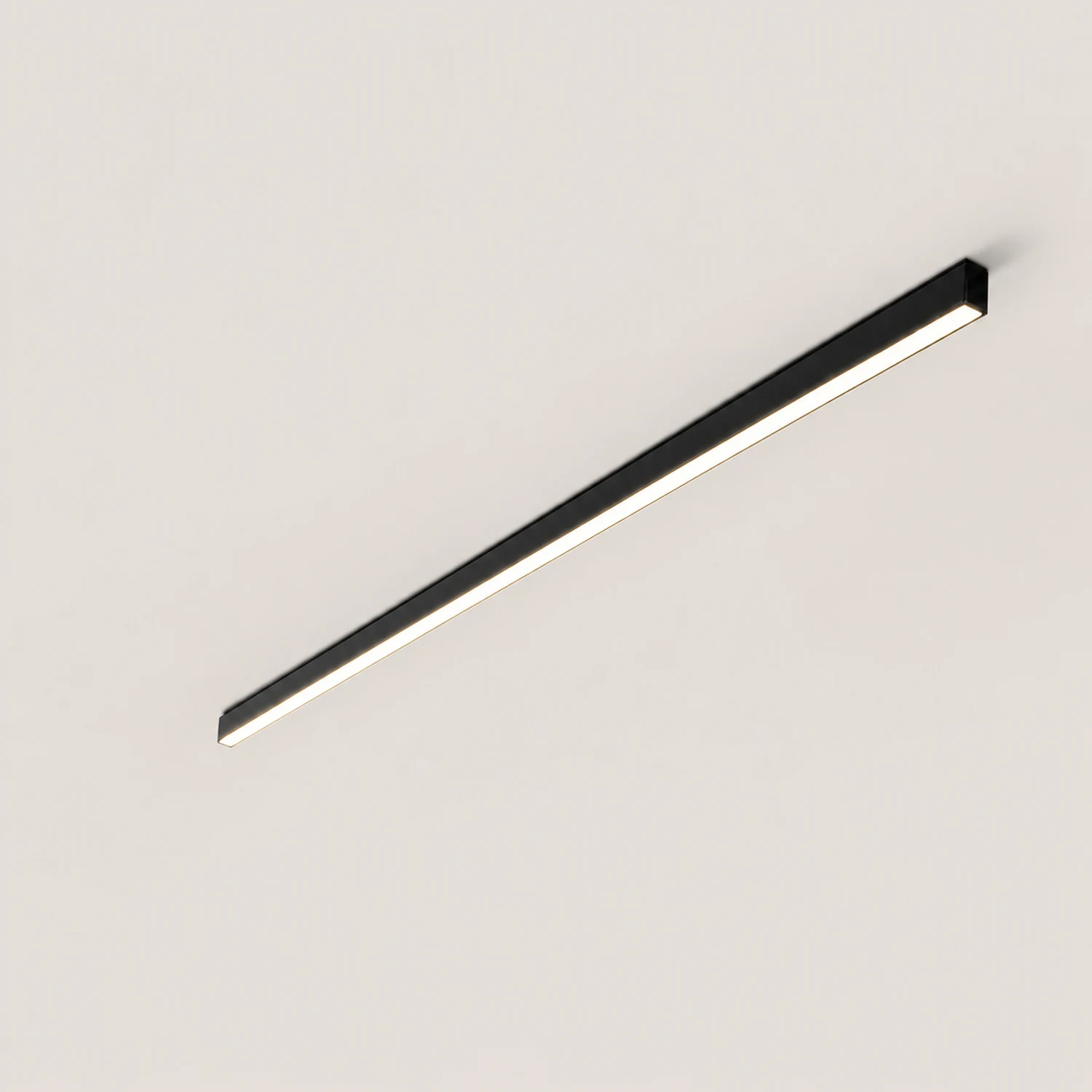 Edge Modern LED Linear Black Metal Flush Mount Ceiling Light - Lumpaz