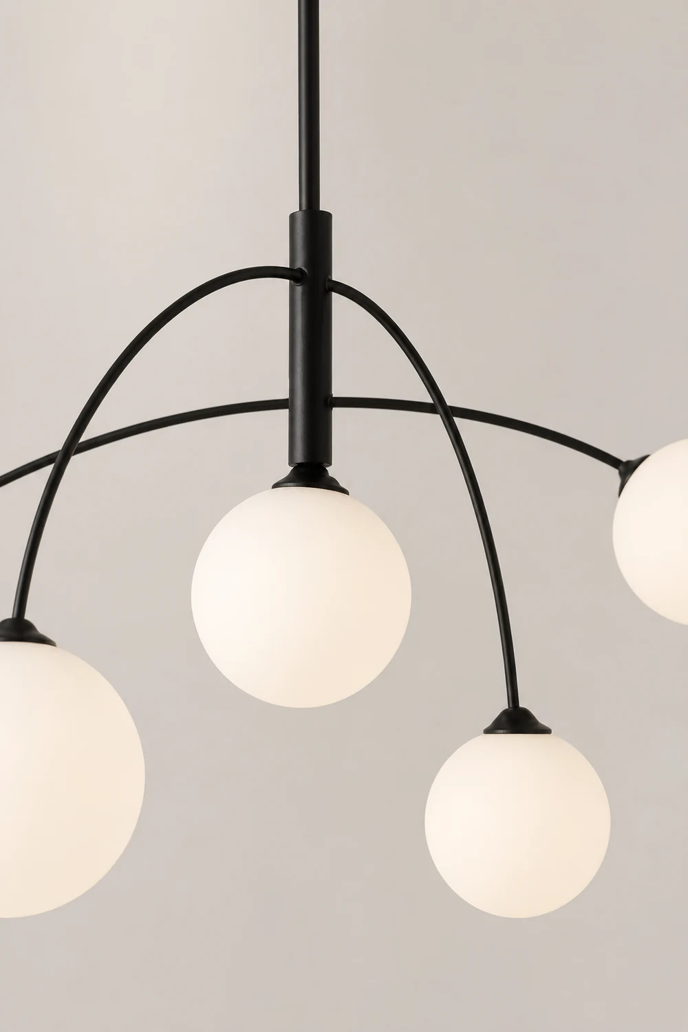 Valentina Pendant Light Globe Modern, Metal/Glass, Black/Gold, Bedroom - Lumpaz