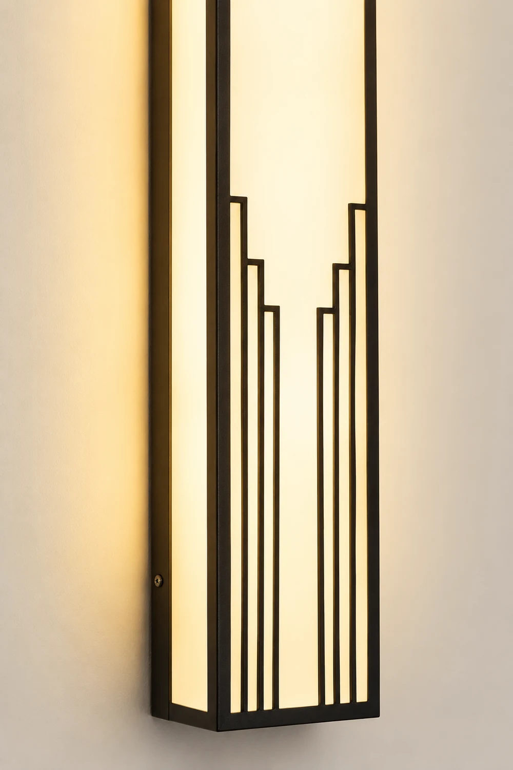 Strip Rectangular Resin Waterproof LED Black Modern Outdoor Wall Light - Lumpaz